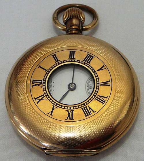 An Antique Waltham Half Hunter Pocket Watch -Working
