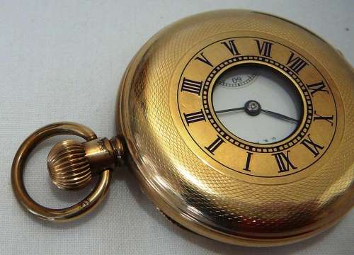 An Antique Waltham Half Hunter Pocket Watch -Working