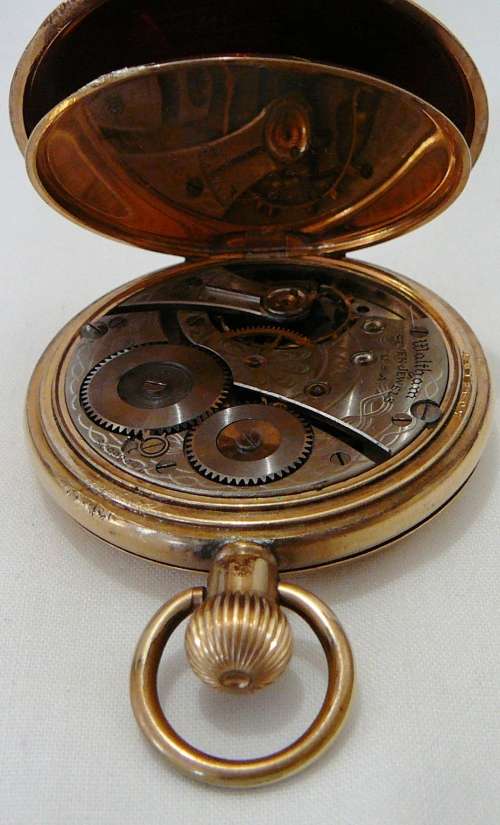 An Antique Waltham Half Hunter Pocket Watch -Working