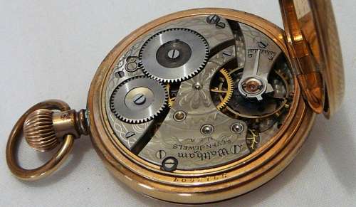 An Antique Waltham Half Hunter Pocket Watch -Working