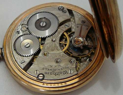 An Antique Waltham Half Hunter Pocket Watch -Working