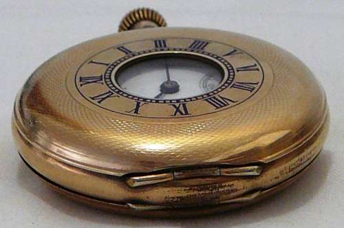 An Antique Waltham Half Hunter Pocket Watch -Working