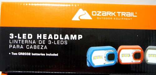 A 3 LED Headlamp with Strap  and Batteries