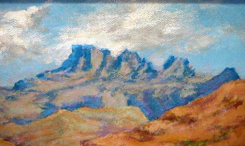 A Stunning Mountain Pool Scene Oil On Board - Artist Unknown