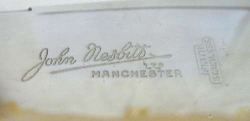 A Vintage 3 Peice Stainless Steel Carving Set by John Nesbitt of Manchester