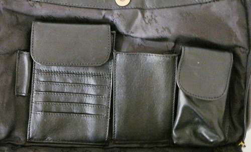 Stunning Black Leather Handbag by GIGI of New York