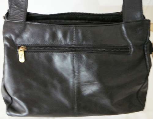 Stunning Black Leather Handbag by GIGI of New York