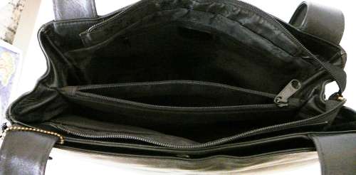 Stunning Black Leather Handbag by GIGI of New York