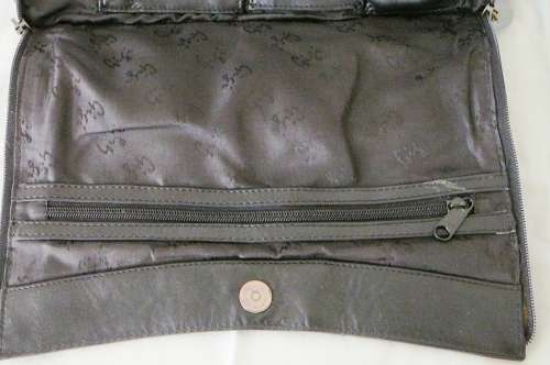 Stunning Black Leather Handbag by GIGI of New York