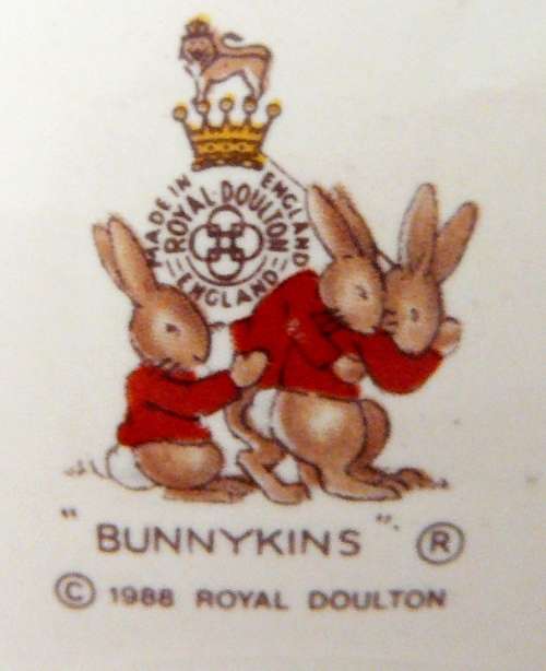 BunnyKins Royal Doulton Money Box - Peter Rabbit Goes to School