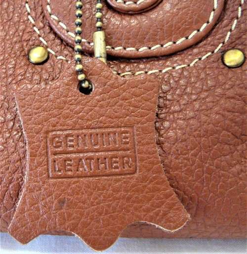 A Light Brown Genuine Leather Handbag