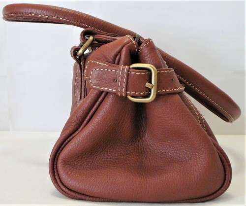 A Light Brown Genuine Leather Handbag