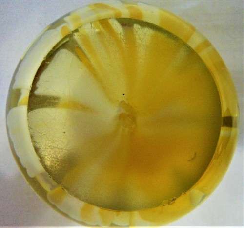 The Yellow Flower - A Very Pretty Glass Paperweight