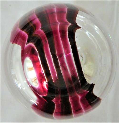 An Awesome Clear Venetiasn Glass Vase with Shades of Red Highlights
