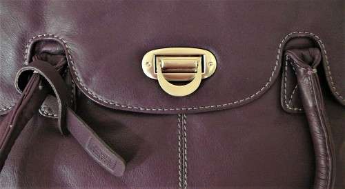An Unused Genuine Leather Purple Handbag by Clarks