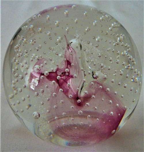 Pink Champagne - A Stunning Paperweight by Caithness