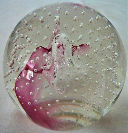 Pink Champagne - A Stunning Paperweight by Caithness