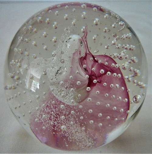 Pink Champagne - A Stunning Paperweight by Caithness