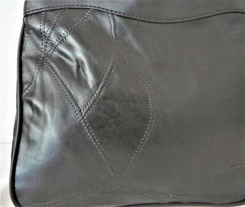 A Black Genuine Leather Handbag by Nathalie Andersen