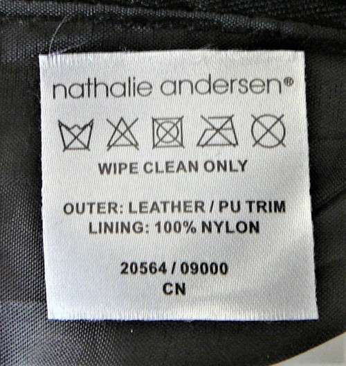 A Black Genuine Leather Handbag by Nathalie Andersen