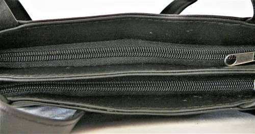 A Black Genuine Leather Handbag by Nathalie Andersen