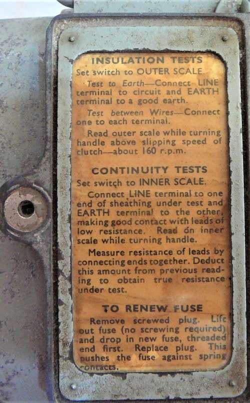 A Vintage Megger Series 2 Continuity\Insulation Tester