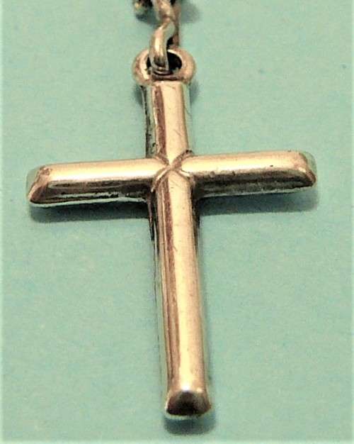 A Sterling Silver Cross on Necklace Chain