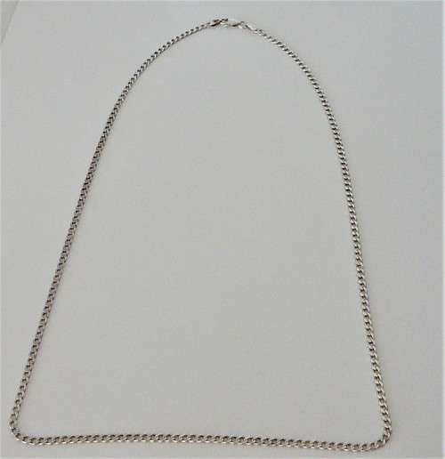 A Long Italian Made Sterling Silver Necklace Chain