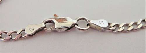 A Long Italian Made Sterling Silver Necklace Chain