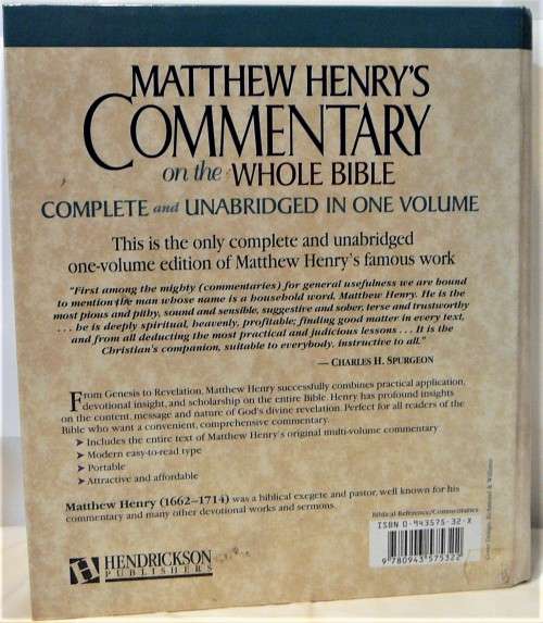 Matthew Henry`s Commentary on The Whole Bible