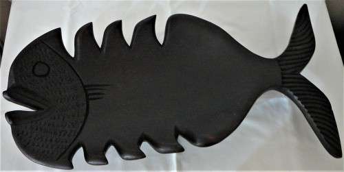 An Incredibly well made Fish Shaped Wooden Fruit Display Bowl