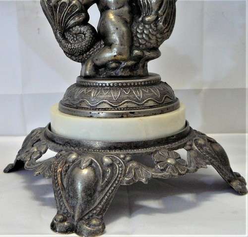 A Vintage Scales of Justice Ornament with Yellow Glass Bowls