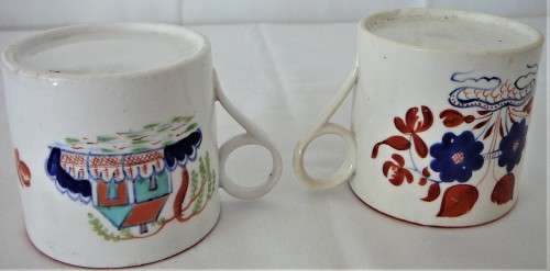 2 Handpainted Vintage Coffee Cups