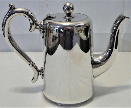 A Vintage Silver Plated Coffee Pot By Walker and Hall of Sheffield 1928