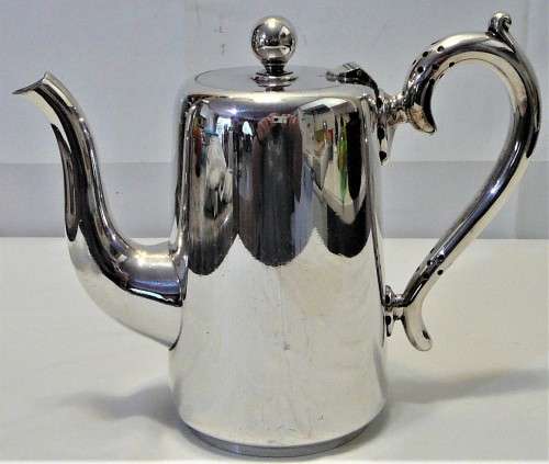 A Vintage Silver Plated Coffee Pot By Walker and Hall of Sheffield 1928
