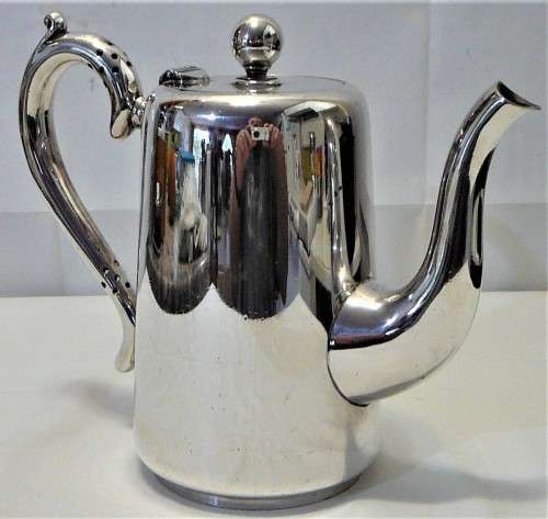 A Vintage Silver Plated Coffee Pot By Walker and Hall of Sheffield 1928