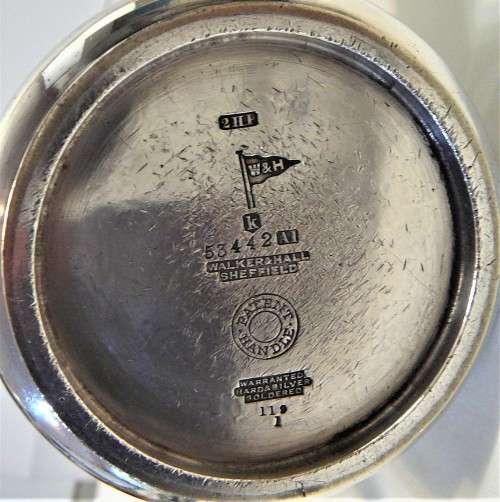 A Vintage Silver Plated Coffee Pot By Walker and Hall of Sheffield 1928