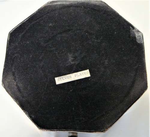 An Octagonal Silver Plated Ice Bucket Complete with Silver Plated Ice Tongs