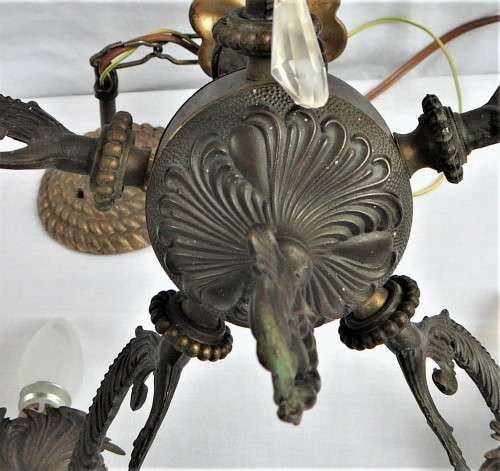 A 5 Branch Brass Chandelier