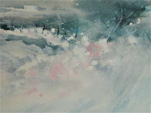 An Original Water Colour Painting by Peter Hall- The Countyside