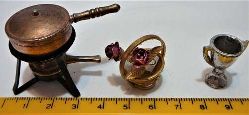 A Selection of Ornaments for your Printers Tray - 6 Assorted Metal Ornaments