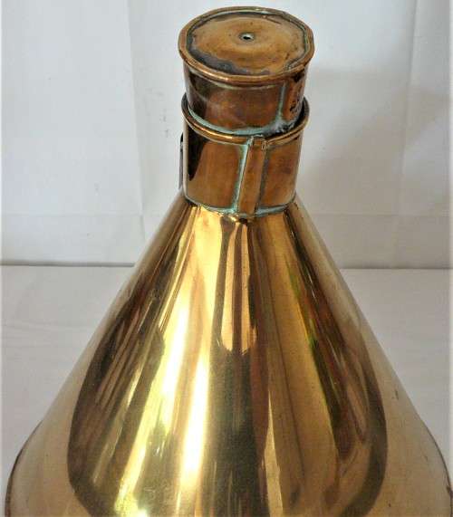 Antique Wooden Handled Brass Whistling Kettle