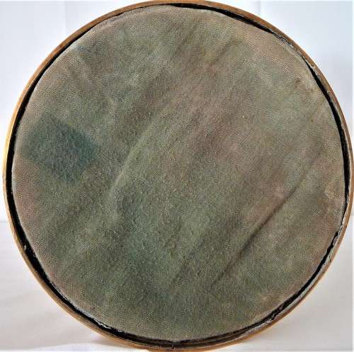 A Solid Brass Triple Candle Holder on a Round Base