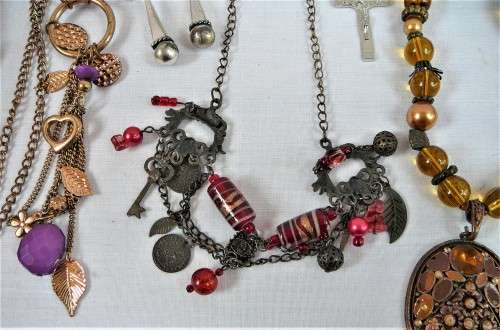 An Assortment of Costume Jewellery - Necklaces, Pendants and Earrings