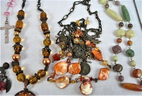 An Assortment of Costume Jewellery - Necklaces, Pendants and Earrings