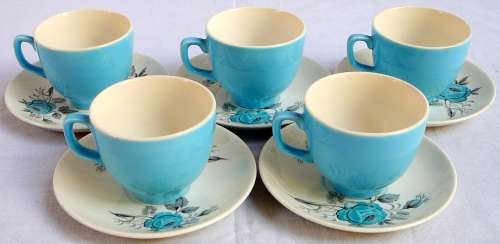 A Very Pretty 10 Piece Coffee Set from Palissy France