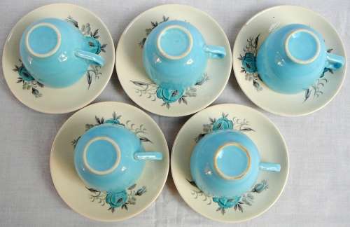 A Very Pretty 10 Piece Coffee Set from Palissy France