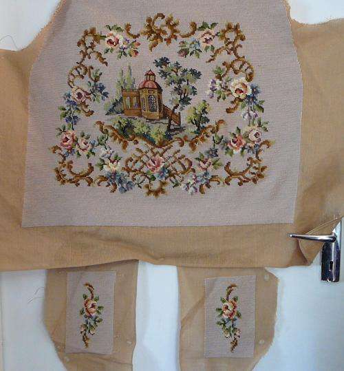 Tapestry Chair Cover Garden Scene