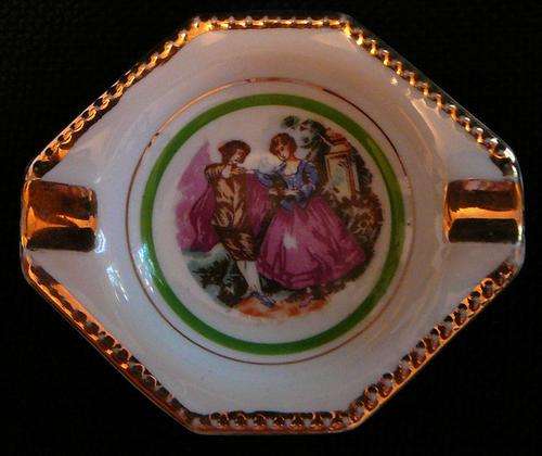 Hand Painted Ladies Ashtray