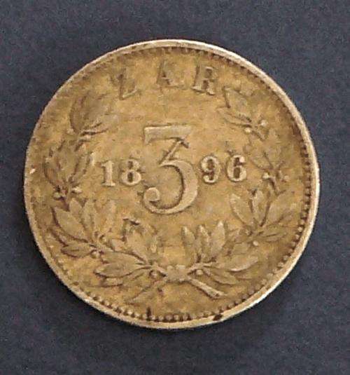 1896 ZAR Three pence